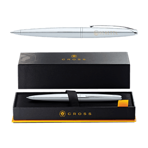 Cross® ATX Pure Chrome Ballpoint Pen, Laser Engraved
