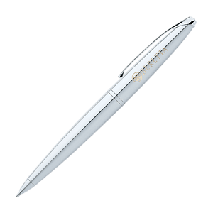 Cross® ATX Pure Chrome Ballpoint Pen, Laser Engraved