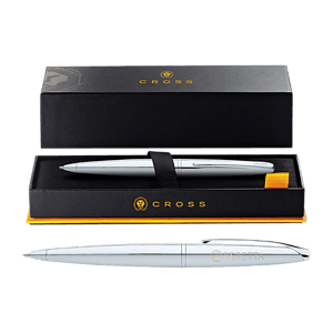Cross® ATX Pure Chrome Ballpoint Pen, Laser Engraved