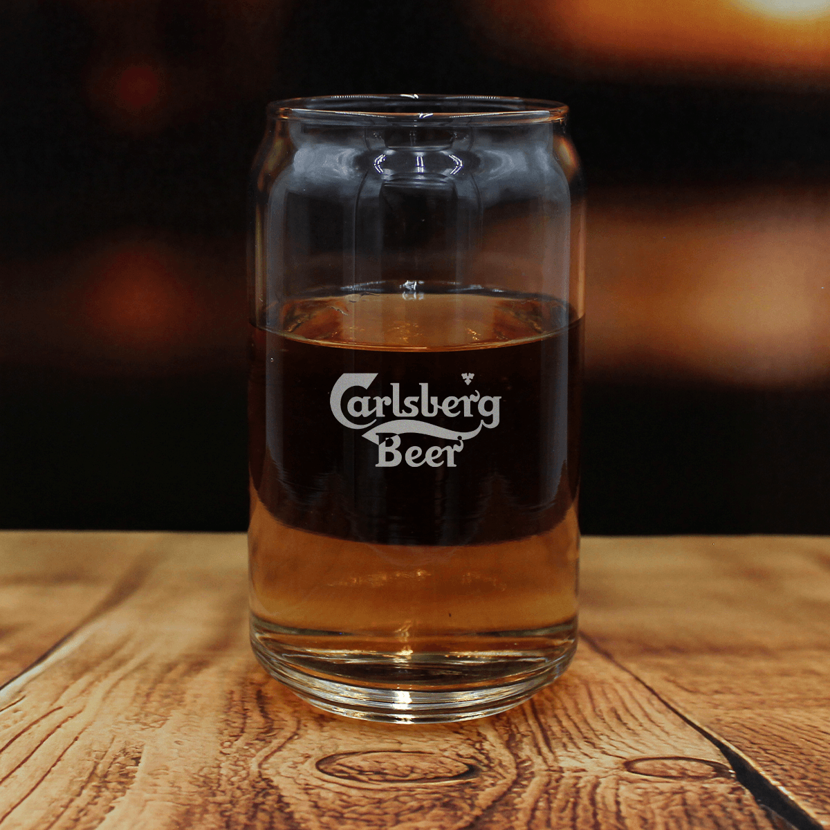16 oz. Beer Can Glass - USA, Laser, Standard