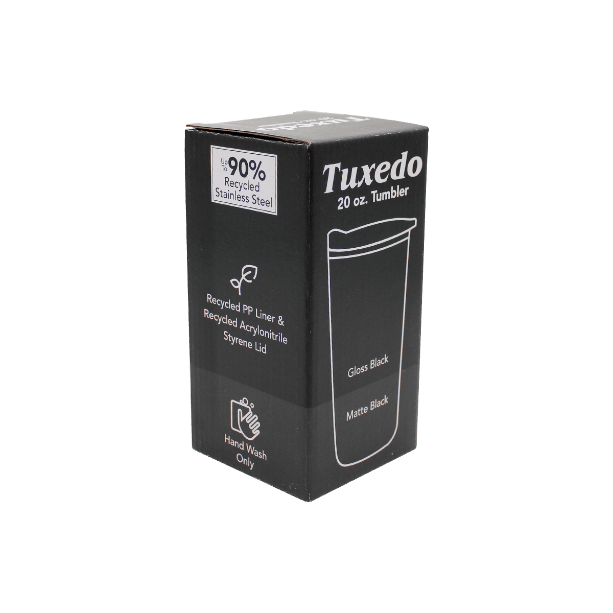 Tuxedo 20 oz. Recycled Tumbler - Laser, Standard