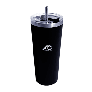 22 oz. Memphis Tumbler With Flip Top Lid & Stainless Steel Straw, Laser, Standard
