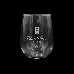 17 oz. Stemless Wine Glass, Laser, Premium