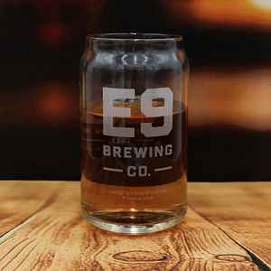 16 oz. Beer Can Glass - USA, Laser, Premium