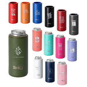 Swig® 12 oz. Skinny Matte Can Cooler, Laser, Premium