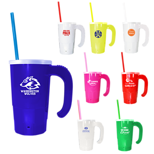 20 oz. Stackable Beer Stein/Straw/Lid Set