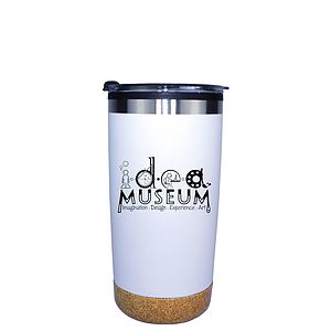Halcyon® 20 oz. Cork Bottom Tumbler with Stainless Straw/Flip Top Lid