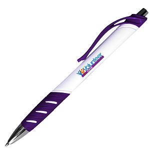 White Allure Grip Pen, Full Color Digital