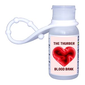 1 oz. Gel Sanitizer with lanyard , Full Color Digital