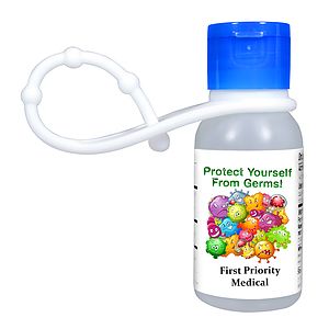 1 oz. Gel Sanitizer with lanyard , Full Color Digital
