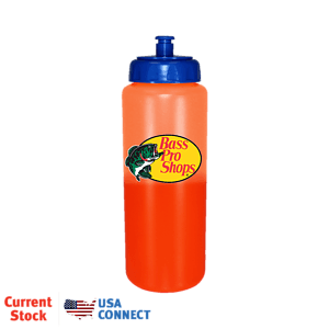 32oz. Sports Bottle w/Push 'n Pull Cap, Full Color Digital