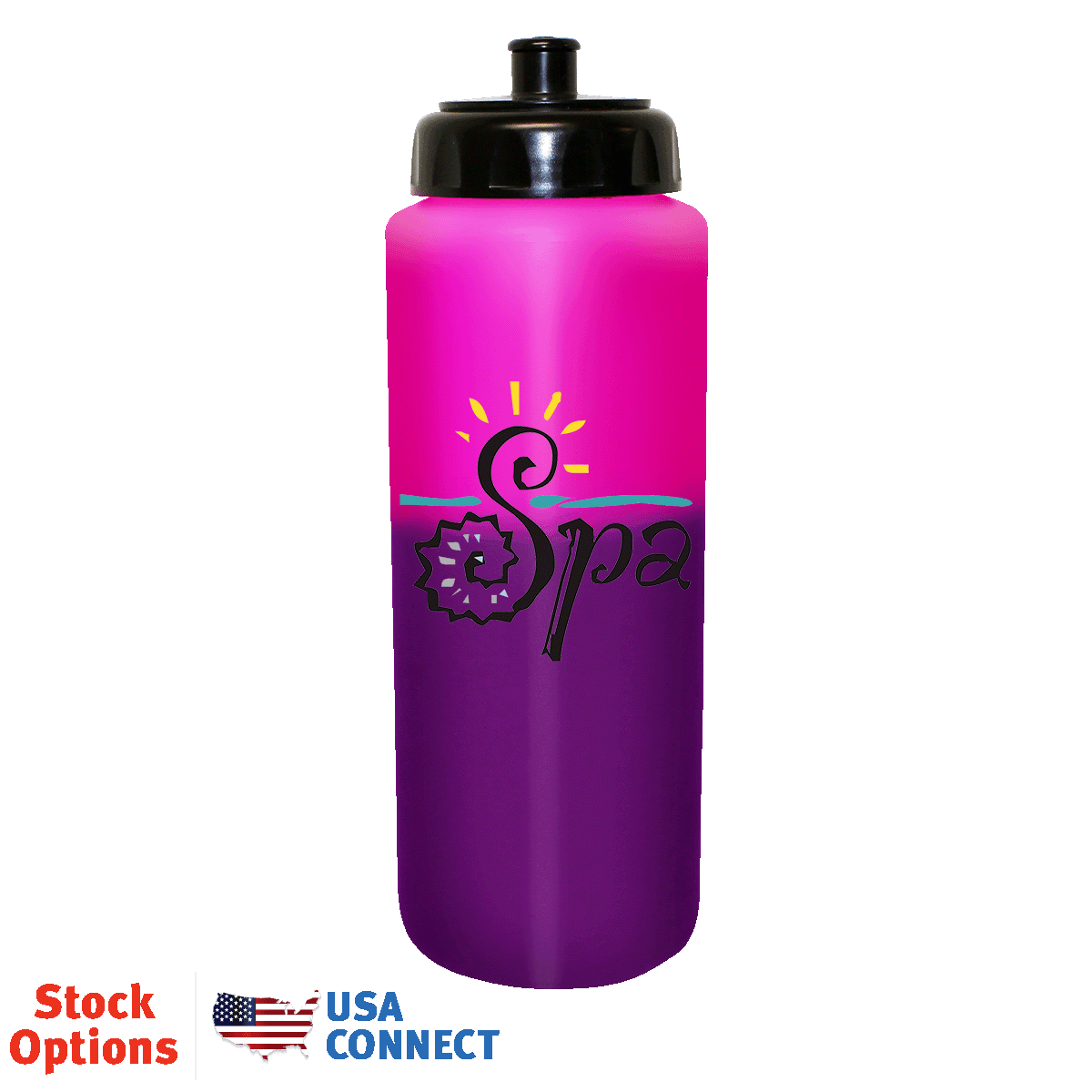 Mood™ 32 oz. Sports Bottle With Push 'n Pull Cap, Full Color Digital