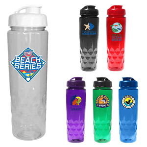 RECYCLED PET - 24 oz. Bottle with Flip Top Cap, Full Color Digital