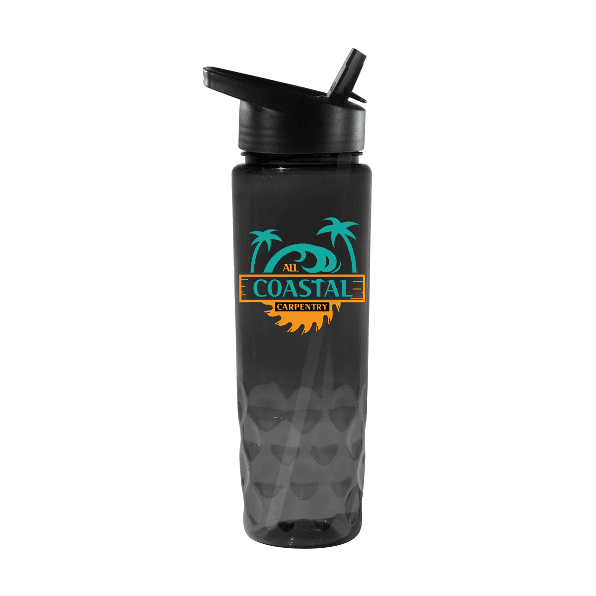 RECYCLED PET - 24 oz. Bottle with Straw Cap, Full Color Digital