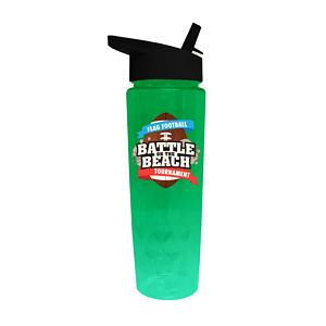 RECYCLED PET - 24 oz. Bottle with Straw Cap, Full Color Digital