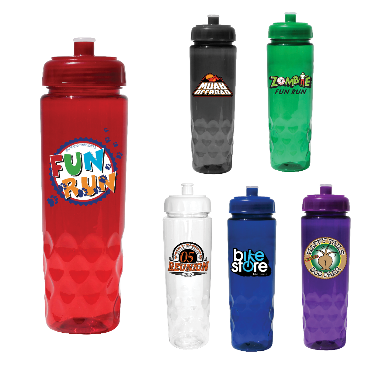Promotional 24 oz. Poly-Saver PET Bottle with Push 'n Pull Cap, Full ...