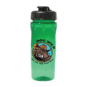 18 oz. Poly-Saver PET Bottle with Flip Top Cap, Full Color Digital