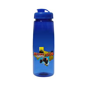 30 oz. Poly-Saver PET Bottle with Flip Top Cap, Full Color Digital