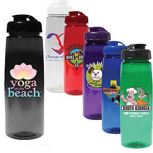 30 oz. Poly-Saver PET Bottle with Flip Top Cap, Full Color Digital