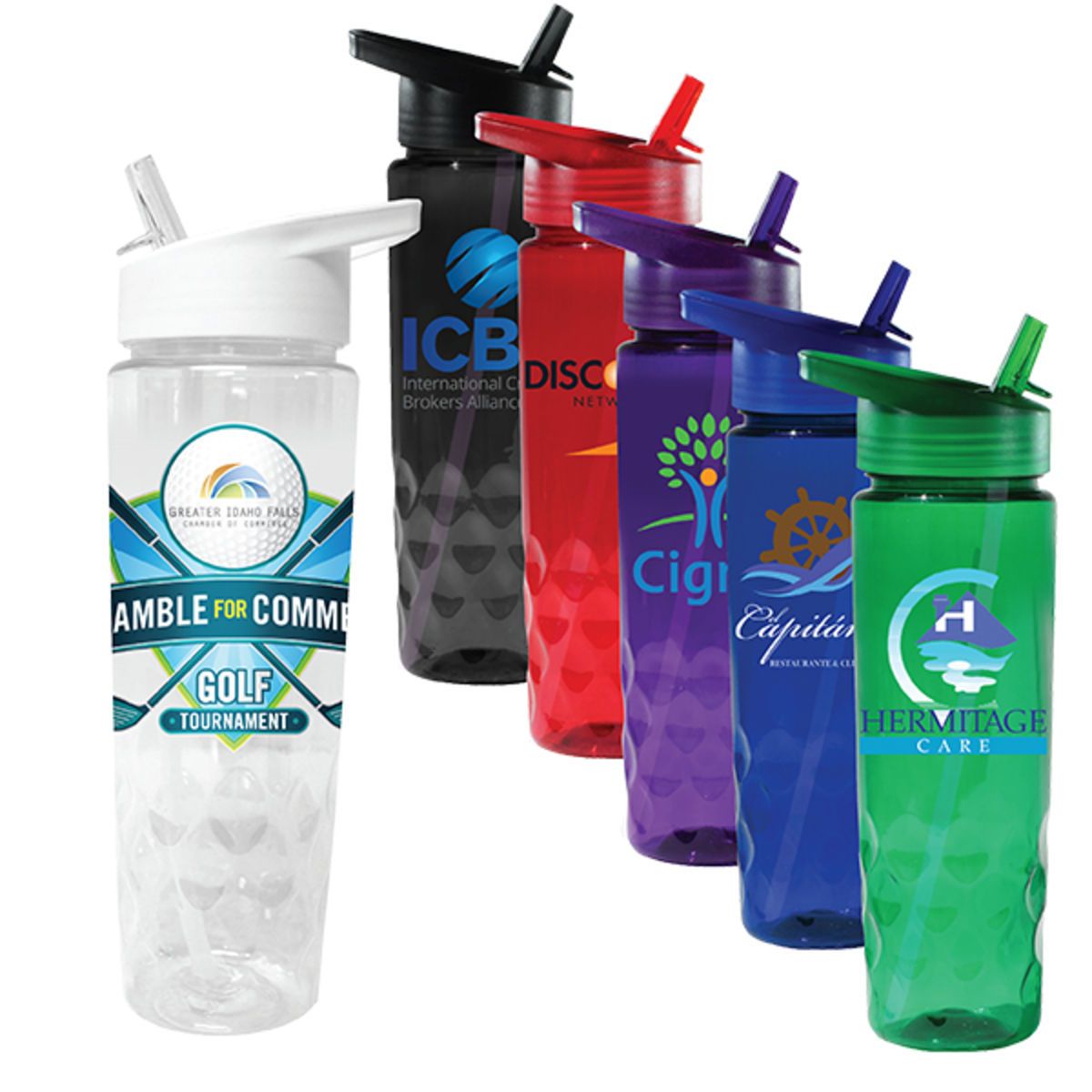 24 oz. Poly-Saver PET Bottle with Straw Cap, Full Color Digital