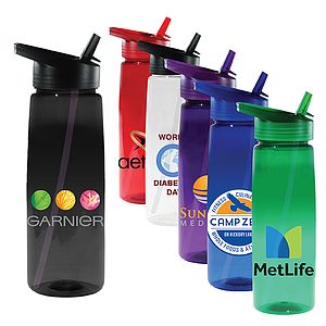 30 oz. Poly-Saver PET Bottle with Straw Cap, Full Color Digital