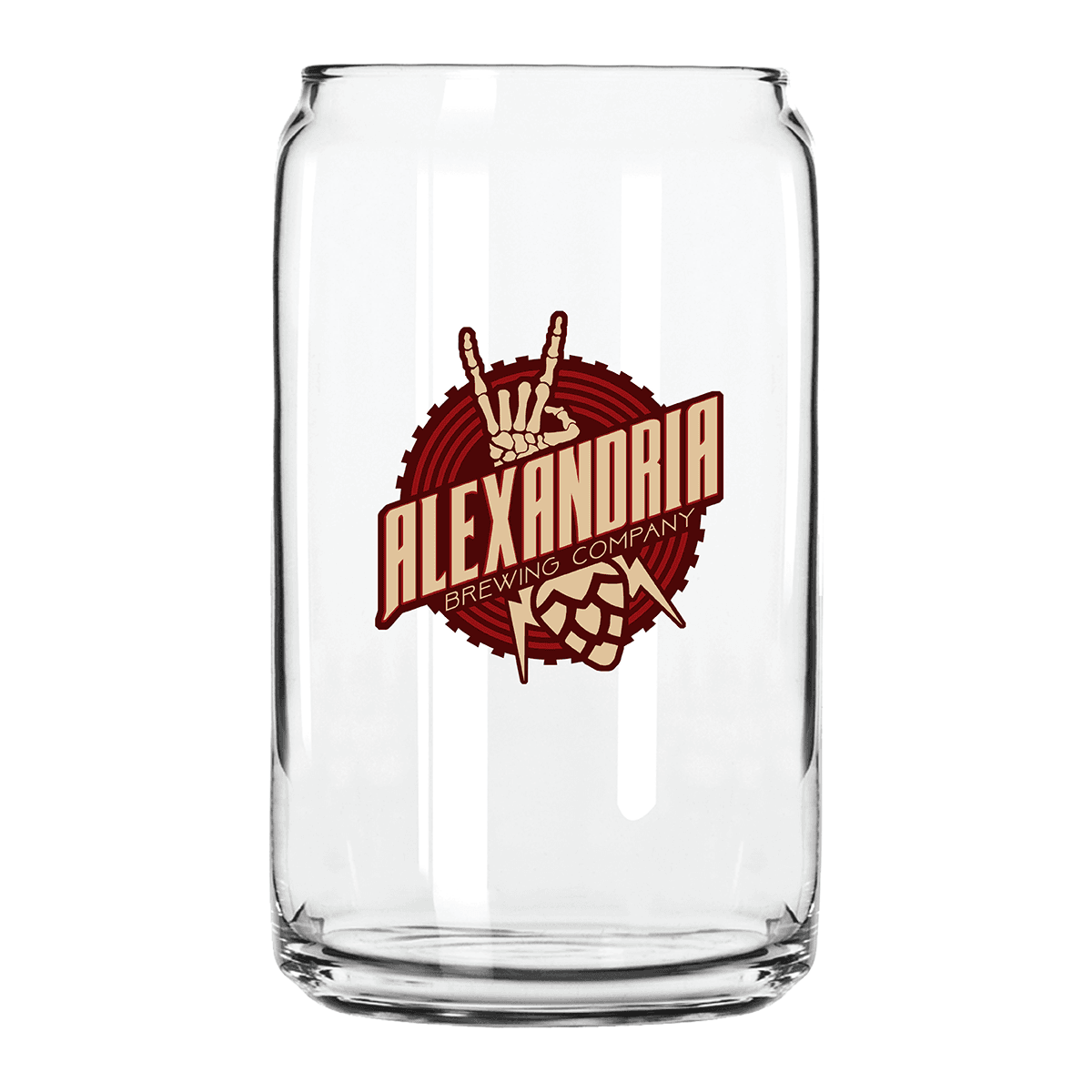 16 oz. Beer Can Glass - USA, Full Color Digital