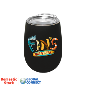Halcyon® 12 oz. Stainless Steel Wine Glass with Lid, Full Color Digital