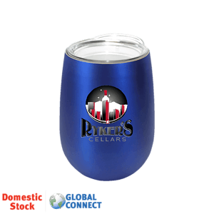 Halcyon® 12 oz. Stainless Steel Wine Glass with Lid, Full Color Digital