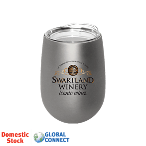 Halcyon® 12 oz. Stainless Steel Wine Glass with Lid, Full Color Digital