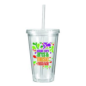16 oz. Victory Acrylic Tumbler with Straw Lid, Full Color Digital