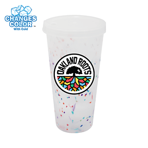 Mood™ 26 oz. Rainbow Confetti Tumbler with Lid, Full Color Digital