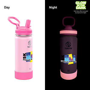 Takeya® 18 oz. Actives Glow in the Dark Bottle, Full Color Digital