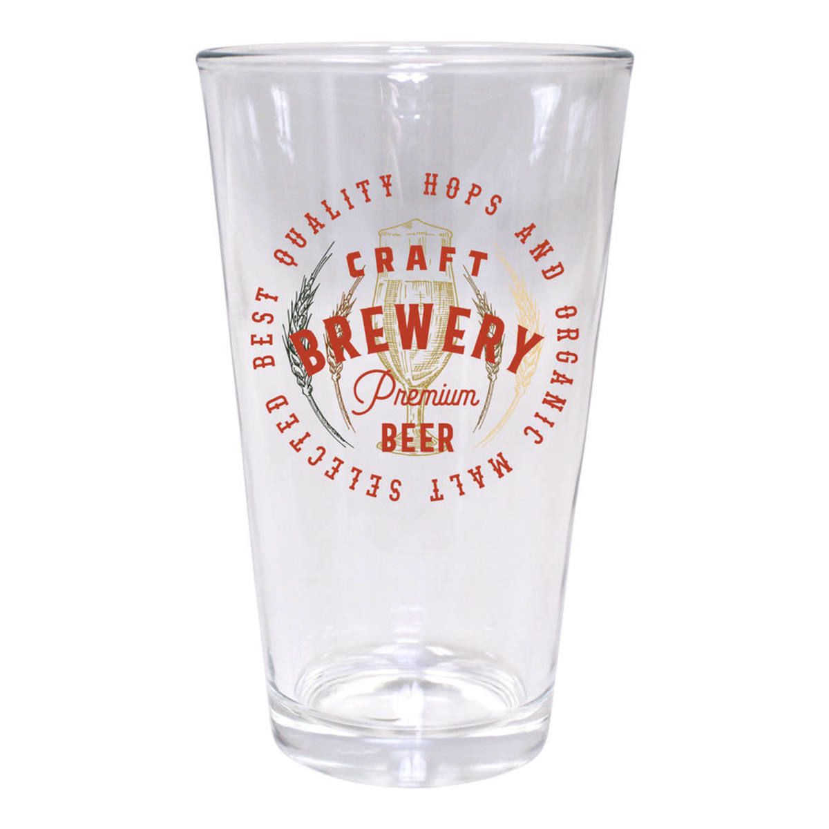 16 oz. Pint Glass, USA - Get Set of 2, Full Color
