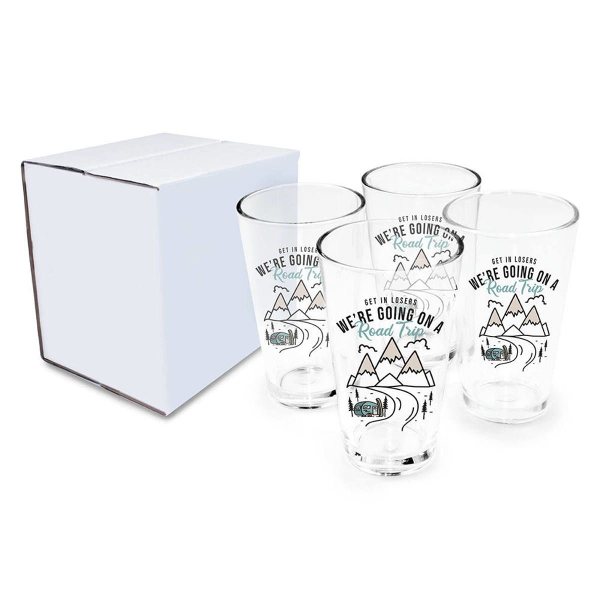 16 oz. Pint Glass - Gift Set of 4, Full Color Digital