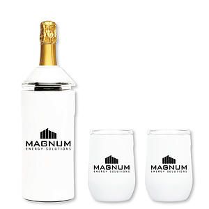 Vinglacé® Wine Bottle Insulator & 2 Glass Gift Set