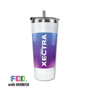 22 oz. Memphis Tumbler with Flip Top/Stainless Steel Straw Lid, FCD With Varnish or Varnish Only