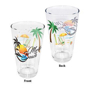 16 oz. Pint Glass, Mirror Printing
