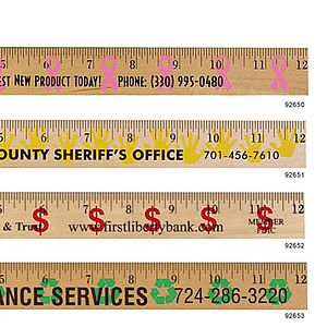 Ribbon Background Rulers - Clear Lacquer Finish
