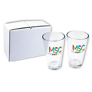 16 oz. Pint Glass, USA - Get Set of 2