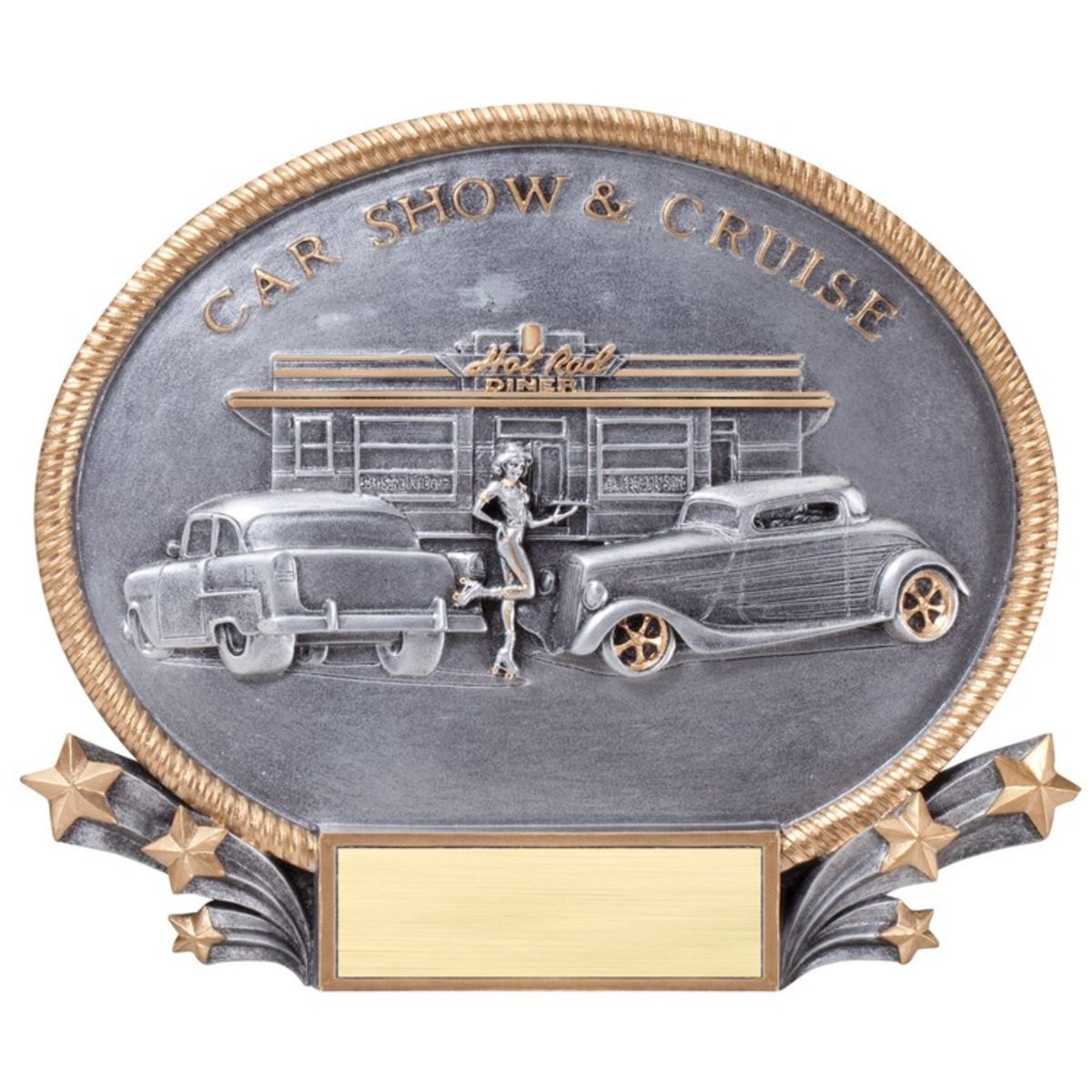 Car Show & Cruise 3D Oval Resin Award