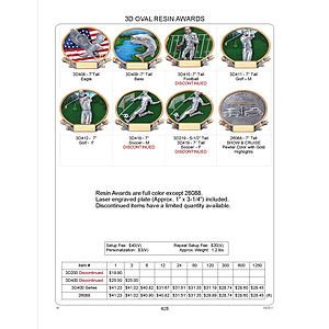 Large Soccer Female 3D Oval Resin Awards
