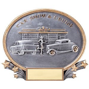 Car Show & Cruise 3D Oval Resin Award