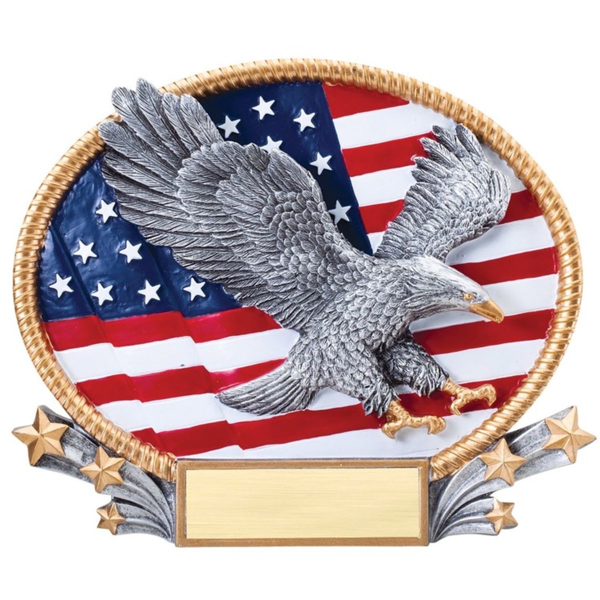 Large Eagle 3D Oval Resin Awards