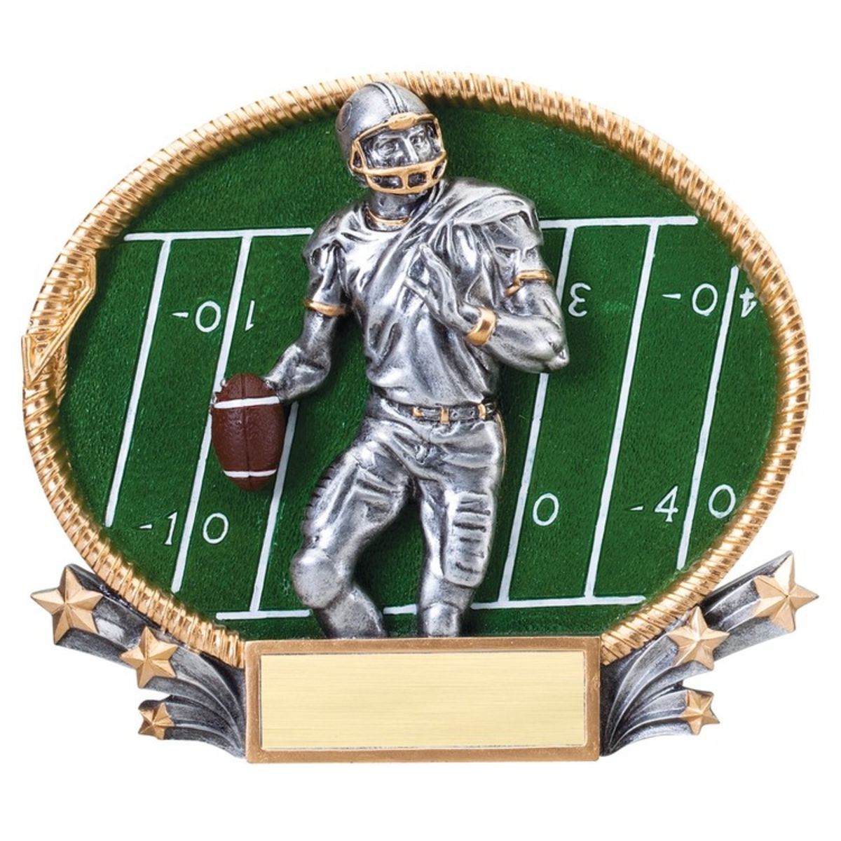 Large Football 3D Oval Resin Awards