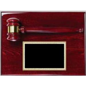 9" x 12" Rosewood Plaque with Gavel