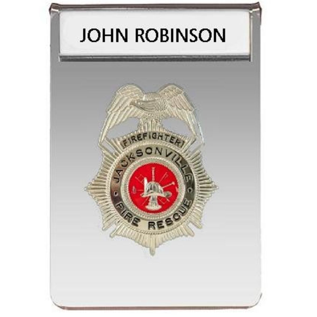 Acrylic Clear Pocket Badge with one plate.