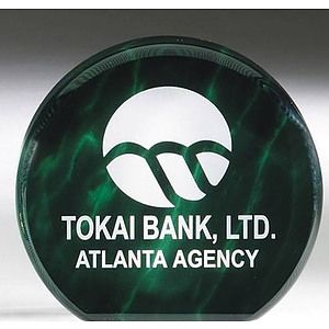 6" Green Marble Aurora Acrylic Award