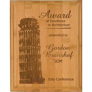 10.5" x 13" Genuine Bamboo Plaque