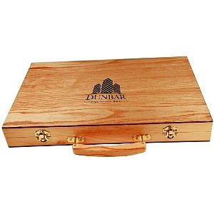 Backgammon Game with an laser engraved plate.