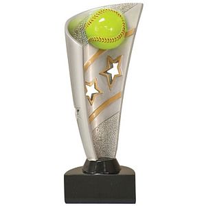 Softball Banner Resin Award 8-1/2"